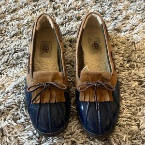 UGG Cream and Tan Interior Slippers